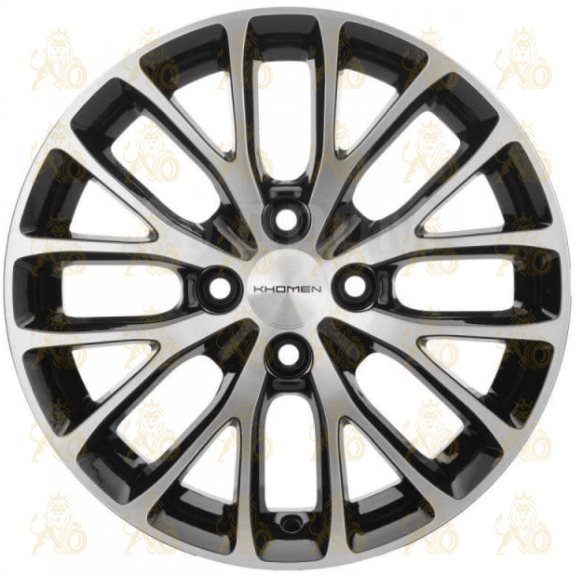 Khomen KHW 1506 6x15 4*100 ET46 DIA54.1 Black-FP Литой