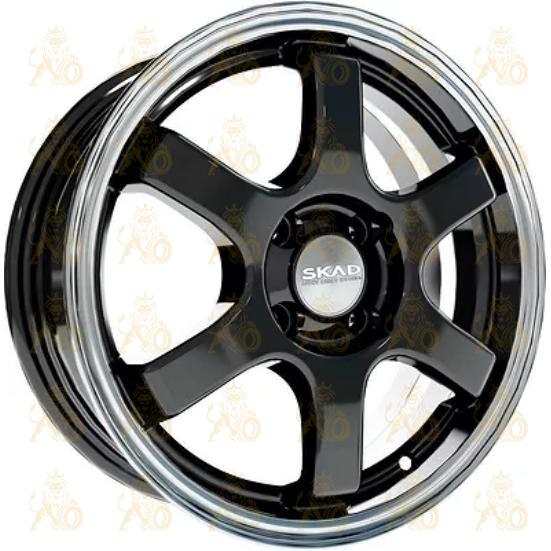 Скад Киото 6x15 4*100 ET48 DIA54.1 Антрацит-алмаз Литой