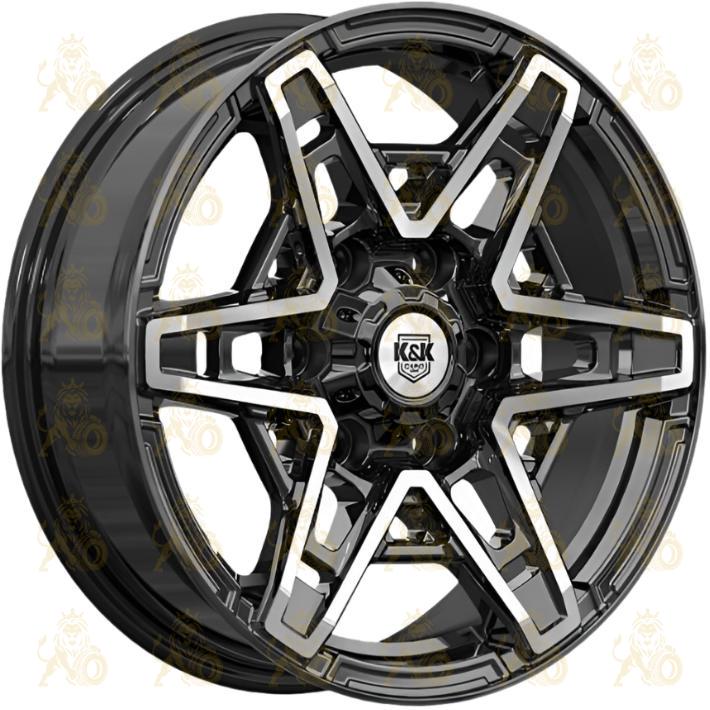 K&K Блэкберн 8x17 6*139.7 ET25 DIA77.8 Алмаз черный Литой
