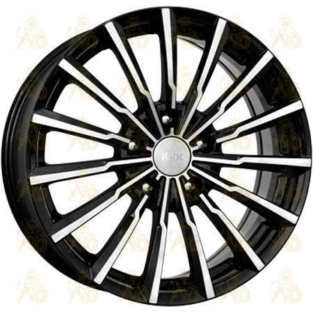 K&K Акцент 5.5x14 4*100 ET43 DIA60.1 Алмаз черный Литой