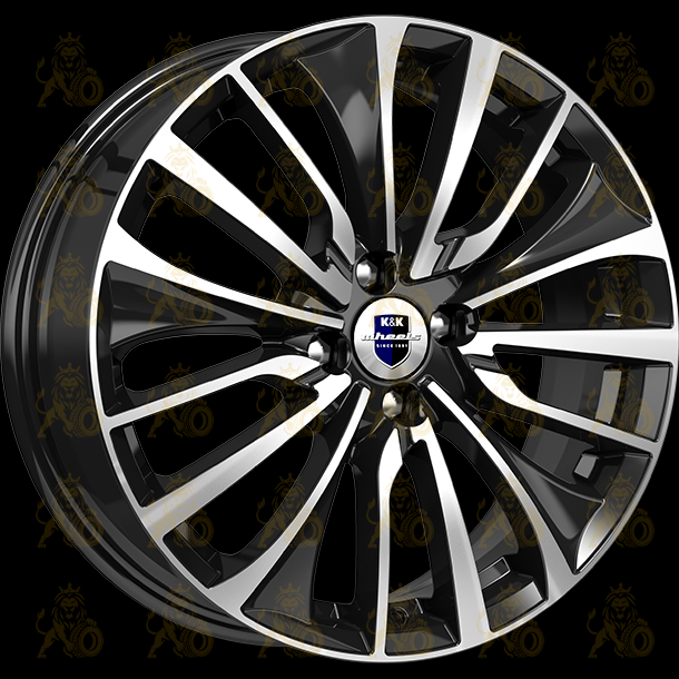 K&K Flanker 6.5x17 4*100 ET43 DIA60.1 Алмаз черный Литой