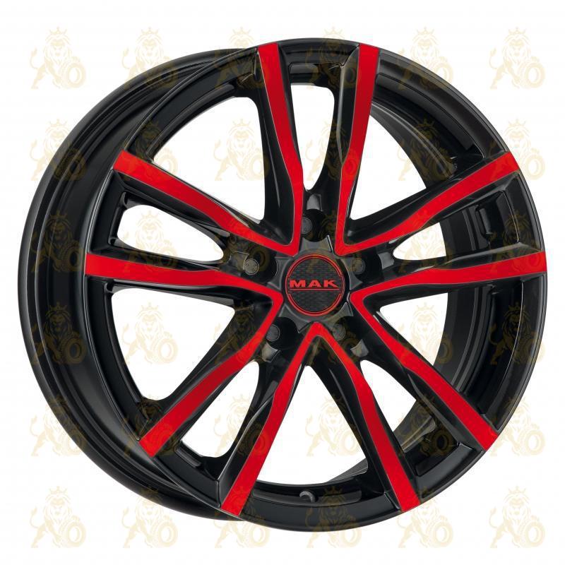 MAK Milano 7x17 5*114.3 ET40 DIA76.1 Black Red Face Литой